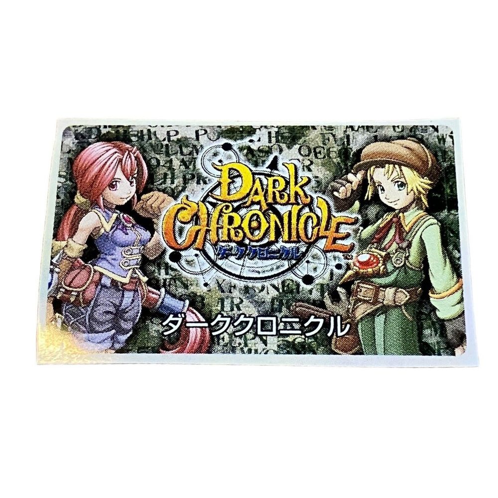 Sony‎ PlayStation 2 PS2 Dark Cloud 2 Chronicle Vintage VTG Memory Card Sticker